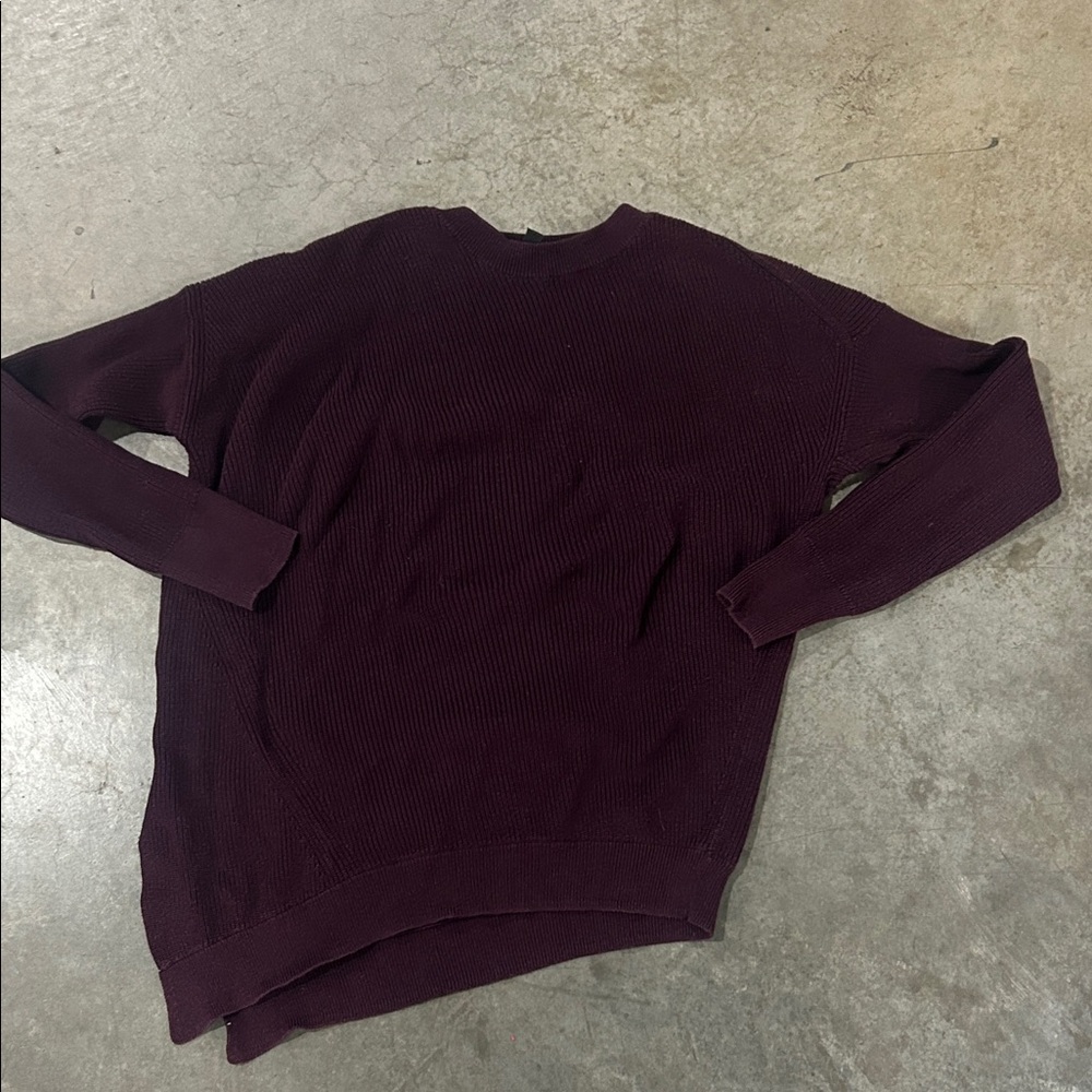 Athleta Deep Burgundy Crew Neck Sweater